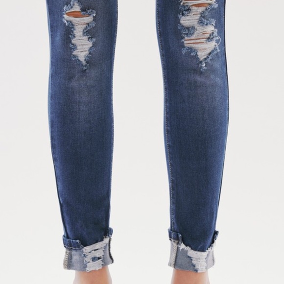 039 Kan Can High Rise Distressed Skinny Denim Jeans - Picture 10 of 10